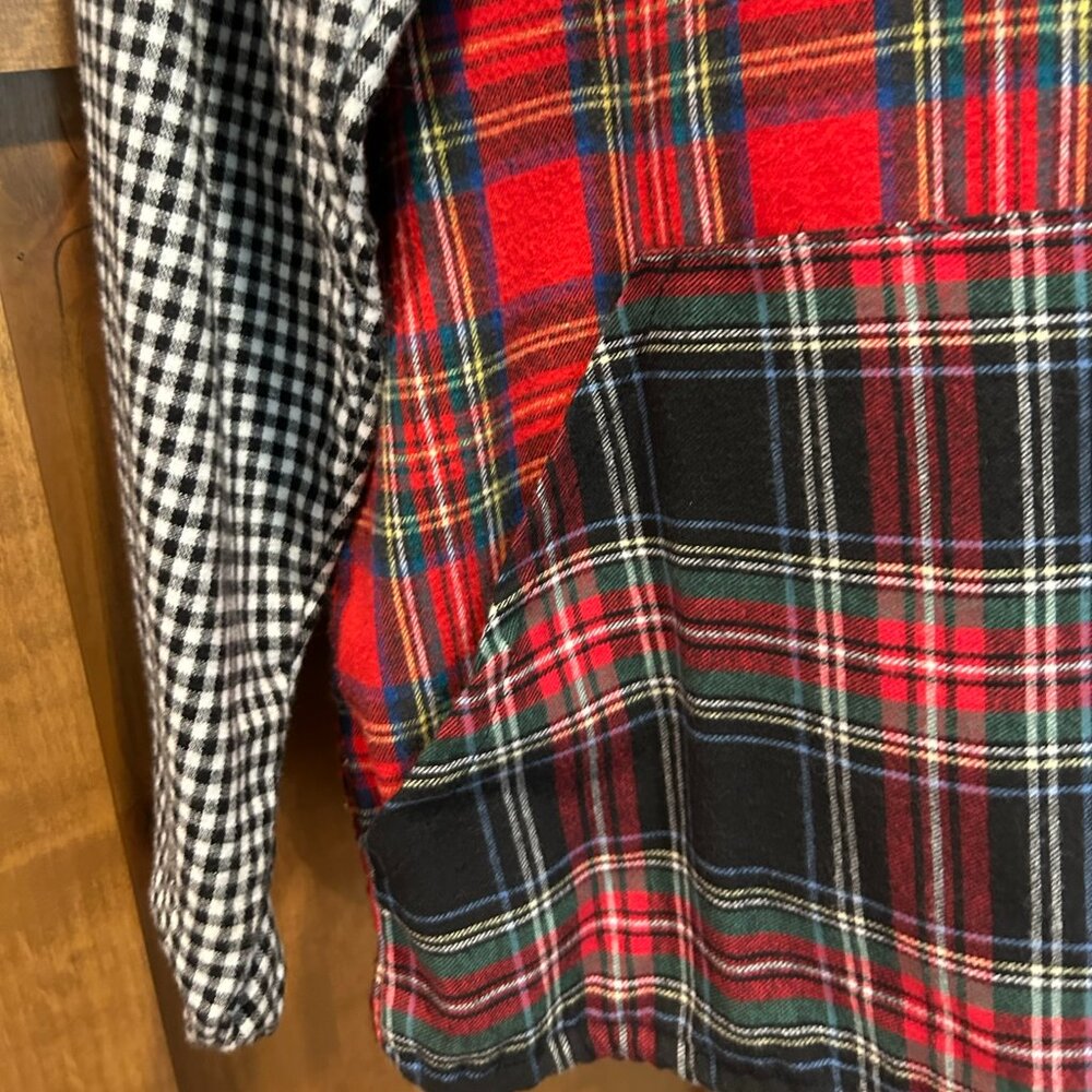Plaid Patchwork Flannel Pullover Jacket (New) - image 5